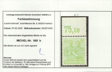Preview: KONTROLLRAT_1947_Nr_958b_postfrisch_Bild2