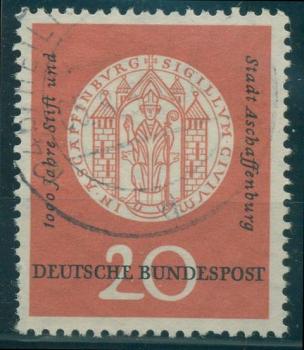 BUND_1957_PLATTENFEHLER_Nr_255_VI_gestempelt_Bild1