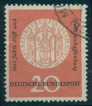 BUND_1957_PLATTENFEHLER_Nr_255_VII_gestempelt_Bild1