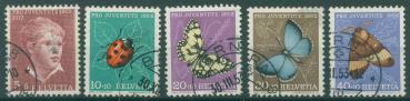 SCHWEIZ_1952_Nr_575_579_gestempelt_Bild1