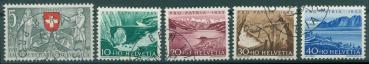 SCHWEIZ_1953_Nr_580_584_gestempelt_Bild1