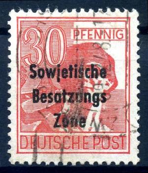 SBZ_1948_PLATTENFEHLER_Nr_192_PF_I_gestempelt_Bild1
