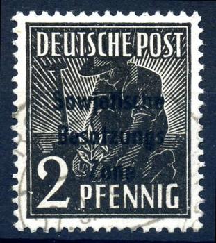 SBZ_1948_PLATTENFEHLER_Nr_182_F15_gestempelt_Bild1