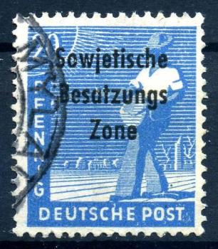 SBZ_1948_PLATTENFEHLER_Nr_189_PF_IV_gestempelt_Bild1