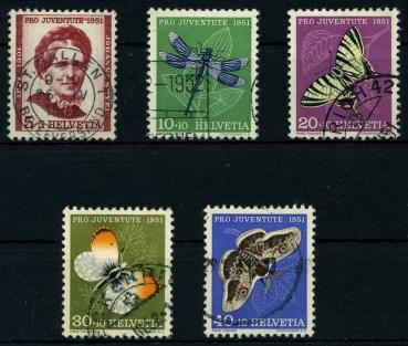 SCHWEIZ_1951_Nr_561_565_gestempelt_Bild1