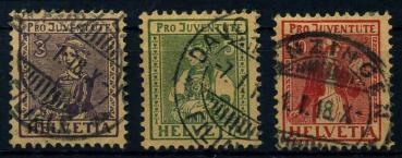 SCHWEIZ_1917_Nr_133_135_gestempelt_Bild1