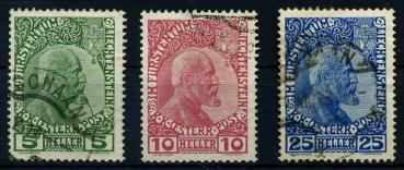 LIECHTENSTEIN_1912_Nr_1_3x_gestempelt_Bild1