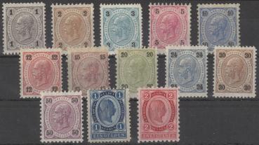 OeeSTERREICH_1890_Nr_50_62_ungebraucht_Bild1