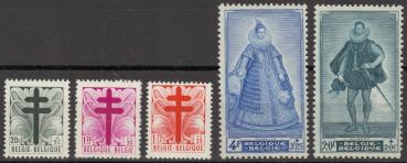 BELGIEN_1948_Nr_830_834_postfrisch_Bild1