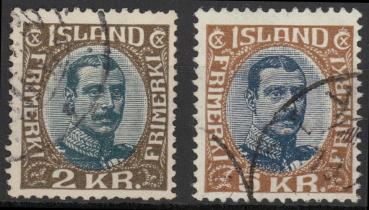ISLAND_1920_Nr_97_98_gestempelt_Bild1