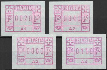 SCHWEIZ_ATM_1976_Nr_1.1___1.4_postfrisch_Bild1