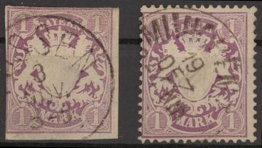 BAYERN_1874_Nr_30_31_gestempelt_Bild1