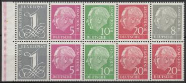 BUND_1958_HBl_8X_postfrisch_Bild1