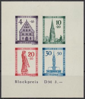 FRZ.ZONE_BADEN_1949_Bl.1B_postfrisch_Bild1