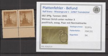SBZ_1945_PLATTENFEHLER_Nr_92AYy_V_postfrisch_Bild1