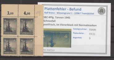 SBZ_1945_PLATTENFEHLER_Nr_93AXt_I_postfrisch_Bild1