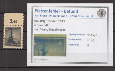 SBZ_1945_PLATTENFEHLER_Nr_93AXp1_I_postfrisch_Bild1