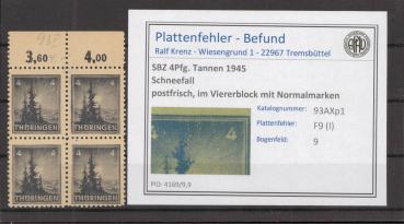 SBZ_1945_PLATTENFEHLER_Nr_93AXp1_I_postfrisch_Bild1