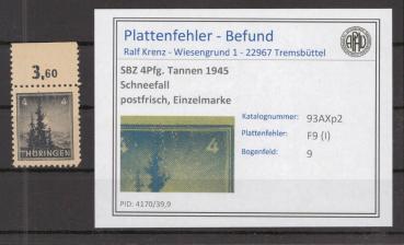 SBZ_1945_PLATTENFEHLER_Nr_93AXp2_I_postfrisch_Bild1