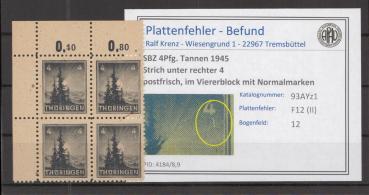 SBZ_1945_PLATTENFEHLER_Nr_93AYz1_II_postfrisch_Bild1