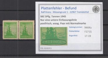 SBZ_1945_PLATTENFEHLER_Nr_94AXu_I_postfrisch_Bild1