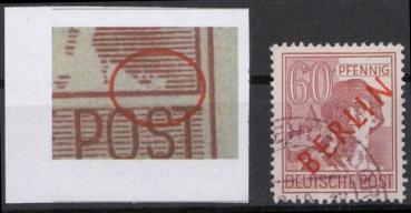 BERLIN_1949_PLATTENFEHLER_Nr_31_VIII_gestempelt_Bild1