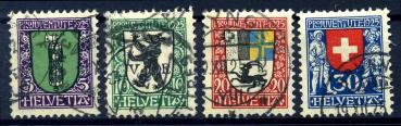 SCHWEIZ_1925_Nr_214_217_gestempelt_Bild1