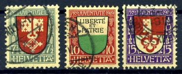 SCHWEIZ_1919_Nr_149_151_gestempelt_Bild1