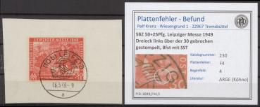 SBZ_1948_PLATTENFEHLER_Nr_230_F4_gestempelt_Bild1