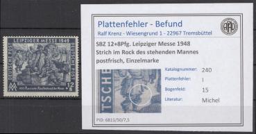 SBZ_1948_PLATTENFEHLER_Nr_240_I_postfrisch_Bild1