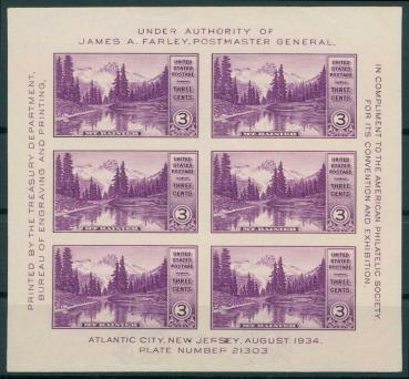 USA_1934_Bl.4_postfrisch_Bild1