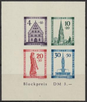FRZ.ZONE_BADEN_1949_Bl.1B_postfrisch_Bild1