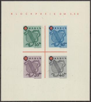 FRZ.ZONE_BADEN_1949_Bl.2I_postfrisch_Bild1