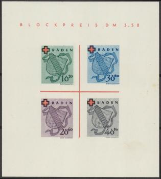 FRZ.ZONE_BADEN_1949_Bl.2I_postfrisch_Bild1