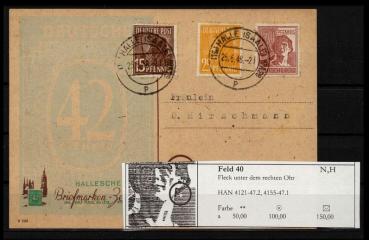 KONTROLLRAT_1946_PLATTENFEHLER_Nr_A956_F40_gestempelt_Bild1