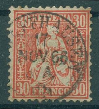 SCHWEIZ_1862_Nr_25_gestempelt_Bild1