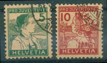 SCHWEIZ_1915_Nr_128_129_gestempelt_Bild1