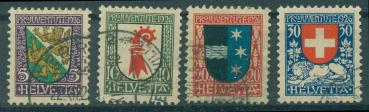 SCHWEIZ_1926_Nr_218_221_gestempelt_Bild1