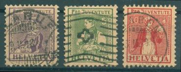 SCHWEIZ_1917_Nr_133_135_gestempelt_Bild1