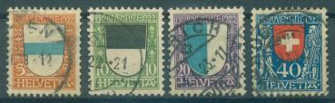 SCHWEIZ_1922_Nr_175_178_gestempelt_Bild1