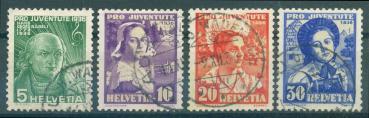 SCHWEIZ_1936_Nr_306_309_gestempelt_Bild1