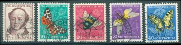 SCHWEIZ_1955_Nr_602_606_gestempelt_Bild1
