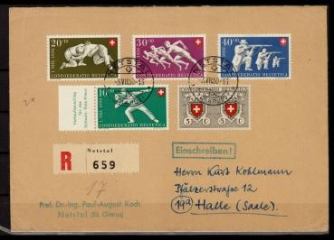 SCHWEIZ_1950_Nr_545_549_gestempelt_Bild1