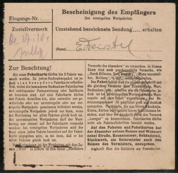 Preview: SBZ_1948_Interessante_Paketkarte_mit_Nr_203_gestempelt_Bild2