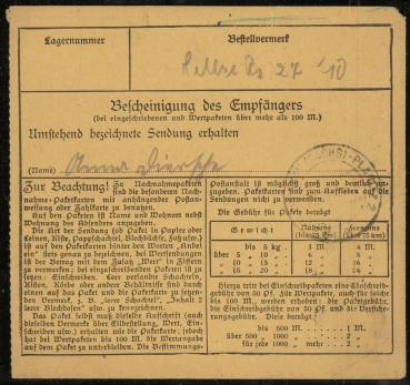 Preview: SBZ_1948_Interessante_Paketkarte_mit_Nr_205_gestempelt_Bild2