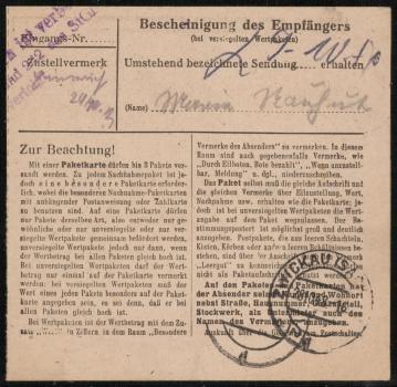 Preview: SBZ_1948_Interessante_Paketkarte_mit_Nr_203_gestempelt_Bild2