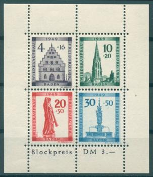 FRZ.ZONE_BADEN_1949_Bl.1A_I_postfrisch_Bild1