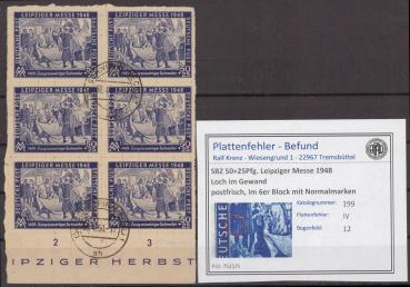 SBZ_1948_PLATTENFEHLER_Nr_199_IV_gestempelt_Bild1