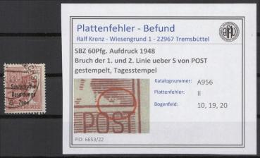 SBZ_1948_PLATTENFEHLER_Nr_A195_PF_II_gestempelt_Bild1