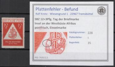 SBZ_1949_PLATTENFEHLER_Nr_228_I_postfrisch_Bild1